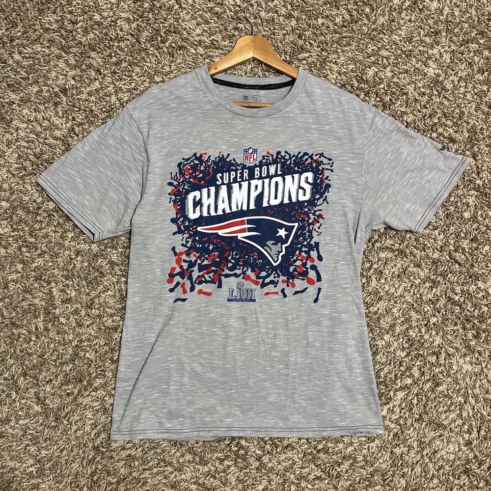 Fanatics Super Bowl 53 Champions New England Patriots Men’s T-Shirt Size M